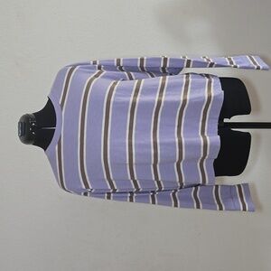 Wild Fable Striped Long Sleeve Women’s XL Purple White Brown